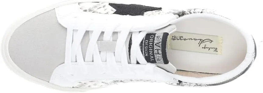 Vintage Havana Womens Grande Print Metallic Slip On Sneakers Shoes Casual - Grey