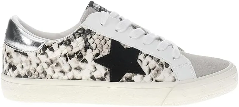 Vintage Havana Womens Grande Print Metallic Slip On Sneakers Shoes Casual - Grey