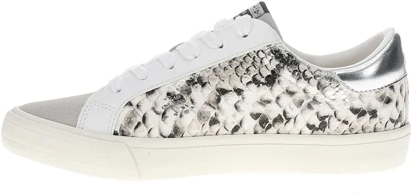 Vintage Havana Womens Grande Print Metallic Slip On Sneakers Shoes Casual - Grey