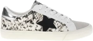 Vintage Havana Womens Grande Print Metallic Slip On Sneakers Shoes Casual - Grey