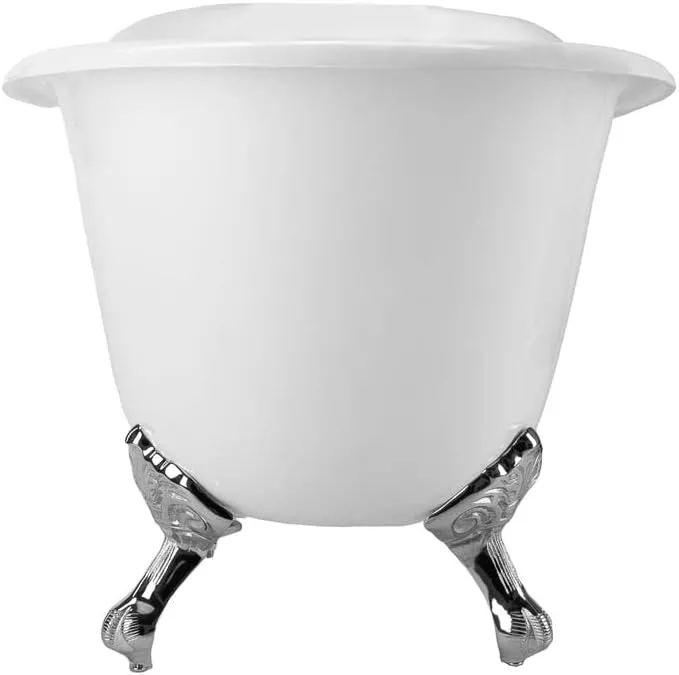 Vintage Tub & Bath Charlotte 54 Inch Cast Iron Slipper Clawfoot Tub - No Faucet Drillings