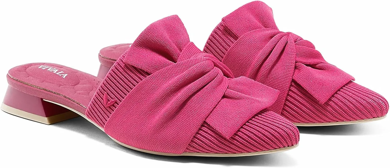 VIVAIA Yaffa Pro Mules for Women Slip On Pointed-Toe Knot Mules Women's Casual Slip on Washable Comfortable Shoes Pointed-Toe Style