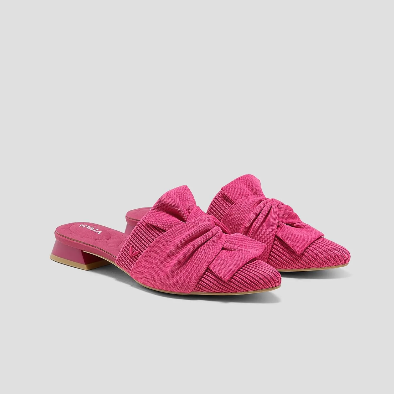 VIVAIA Yaffa Pro Mules for Women Slip On Pointed-Toe Knot Mules Women's Casual Slip on Washable Comfortable Shoes Pointed-Toe Style