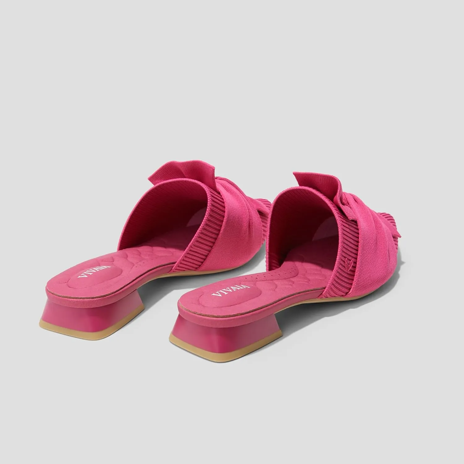 VIVAIA Yaffa Pro Mules for Women Slip On Pointed-Toe Knot Mules Women's Casual Slip on Washable Comfortable Shoes Pointed-Toe Style