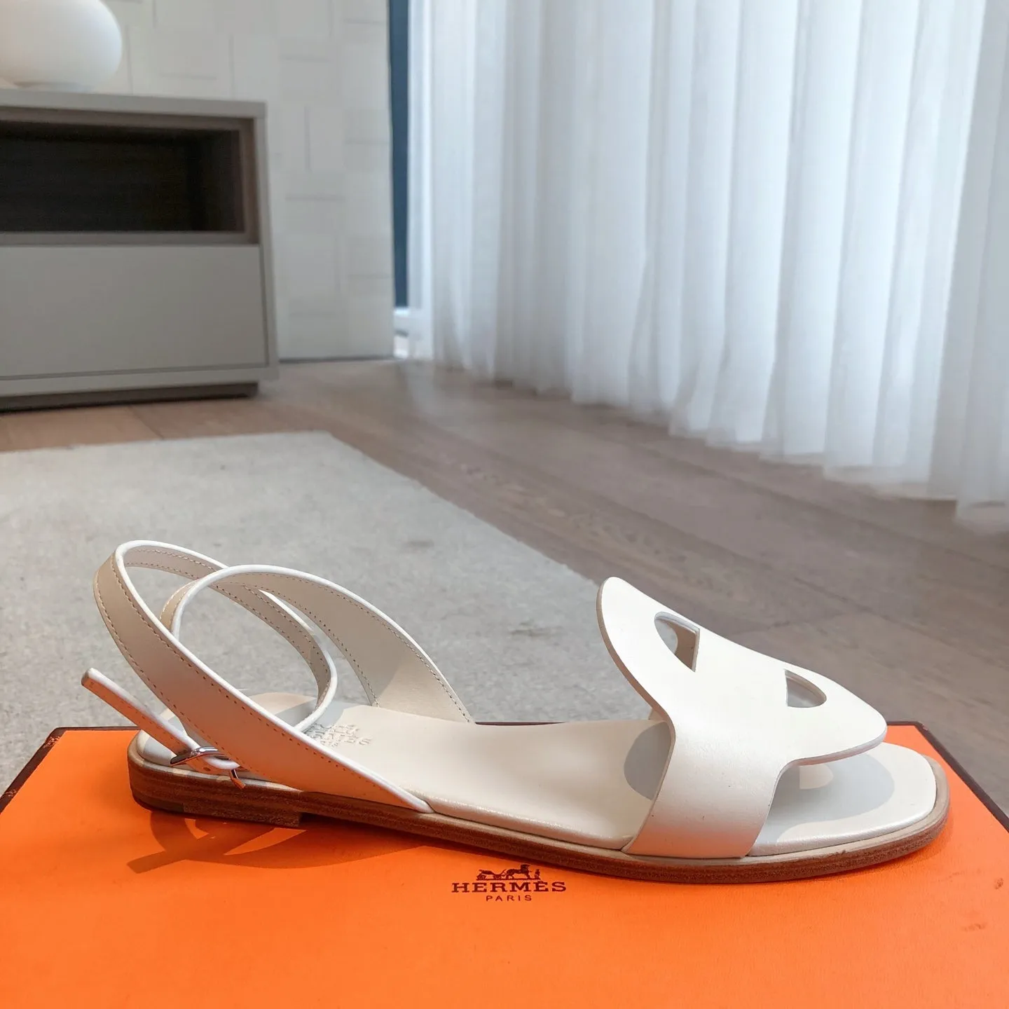 White Julie Sandal