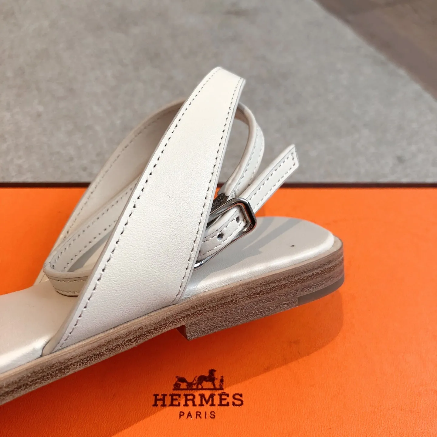 White Julie Sandal