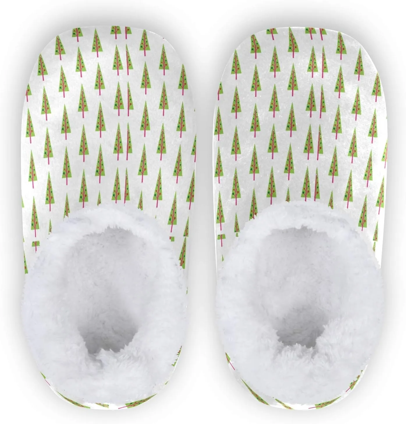 Winter House Slippers for Women/Men with Abstract Fruits Pattern Orange Element Cozy Fleece Slippers