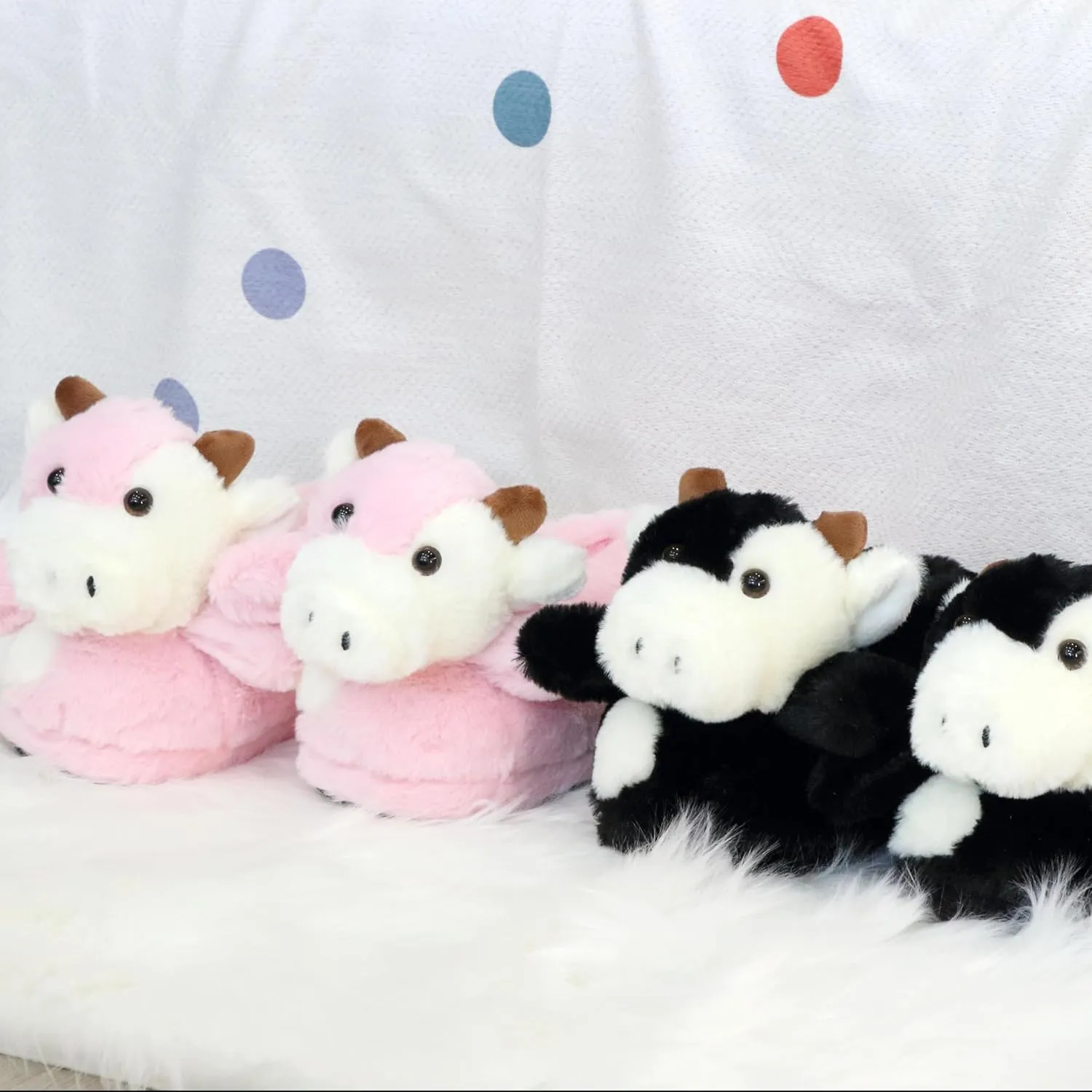 Women Unicorn Animal Slippers Slip-On Memory Foam Anti-Skid House Shoes Cute Fuzzy Cartoon Christmas Gifts