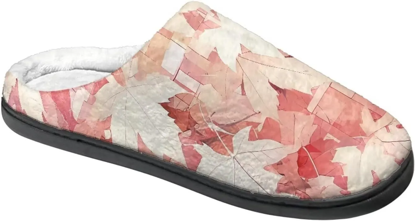 Womens Autumn Cozy&Warm Printed Slipper with Dog Grippers Cozy and Fun House Slippers for Women