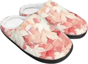 Womens Autumn Cozy&Warm Printed Slipper with Dog Grippers Cozy and Fun House Slippers for Women