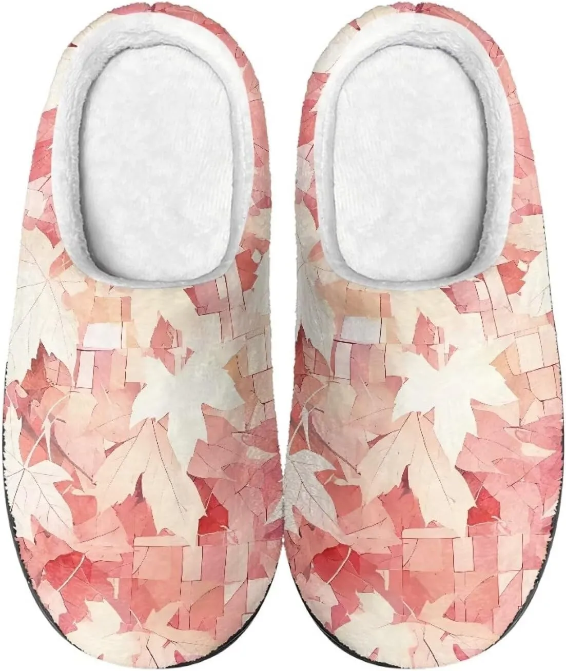 Womens Autumn Cozy&Warm Printed Slipper with Dog Grippers Cozy and Fun House Slippers for Women