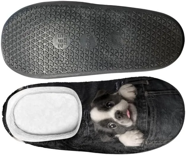 Womens Aztec Cozy&Warm Printed Slipper with Daisy Tiger Grippers Cozy and Fun House Slippers for Women