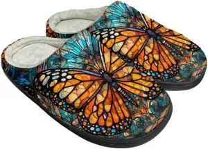 Womens Aztec Cozy&Warm Printed Slipper with Daisy Tiger Grippers Cozy and Fun House Slippers for Women