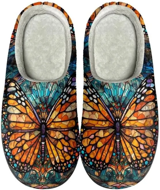 Womens Aztec Cozy&Warm Printed Slipper with Daisy Tiger Grippers Cozy and Fun House Slippers for Women