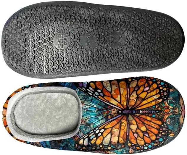 Womens Aztec Cozy&Warm Printed Slipper with Daisy Tiger Grippers Cozy and Fun House Slippers for Women