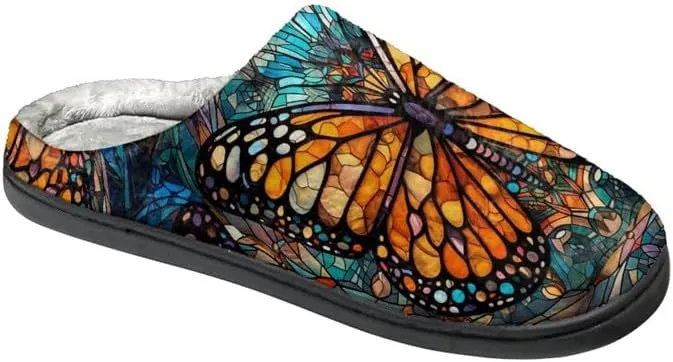 Womens Aztec Cozy&Warm Printed Slipper with Daisy Tiger Grippers Cozy and Fun House Slippers for Women