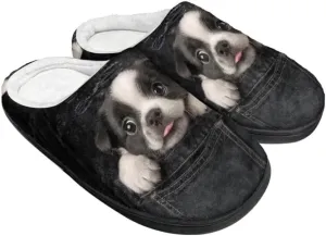 Womens Aztec Cozy&Warm Printed Slipper with Daisy Tiger Grippers Cozy and Fun House Slippers for Women