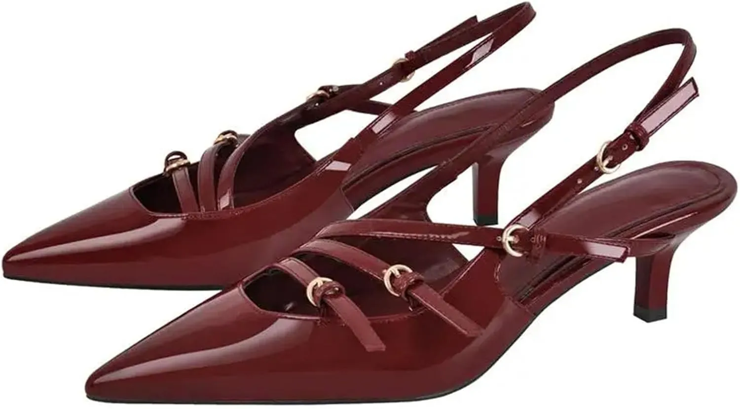Women's Backless Stiletto Pumps - Pointed Toe Slip On Heeled Sandals