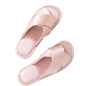 Women's Bride Slippers Satin Bridesmaid Sandasl House Slipper Breathable No Slip For Wedding Spa Indoor Room Vacation