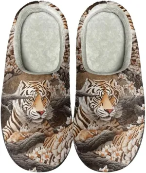 Women's Butterfly Comfy Slipper Anti Slip Hawaii Mandala Plush Bedroom Shoes Winter Warm Non-Slip On House Shoes