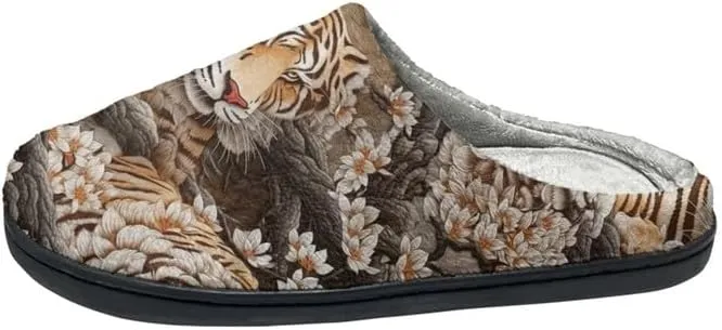 Women's Butterfly Comfy Slipper Anti Slip Hawaii Mandala Plush Bedroom Shoes Winter Warm Non-Slip On House Shoes