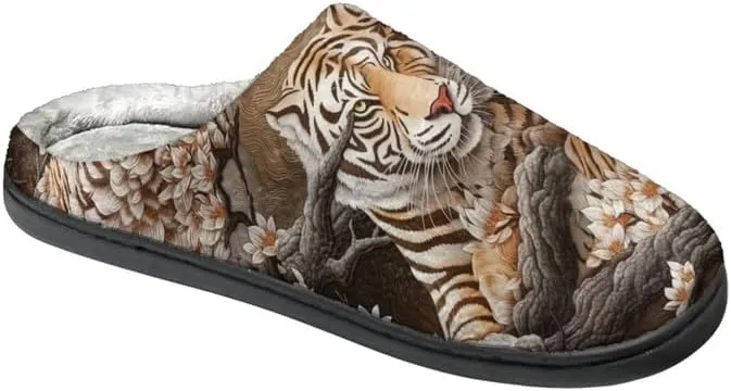 Women's Butterfly Comfy Slipper Anti Slip Hawaii Mandala Plush Bedroom Shoes Winter Warm Non-Slip On House Shoes