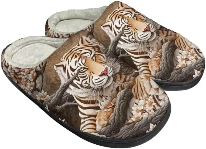 Women's Butterfly Comfy Slipper Anti Slip Hawaii Mandala Plush Bedroom Shoes Winter Warm Non-Slip On House Shoes