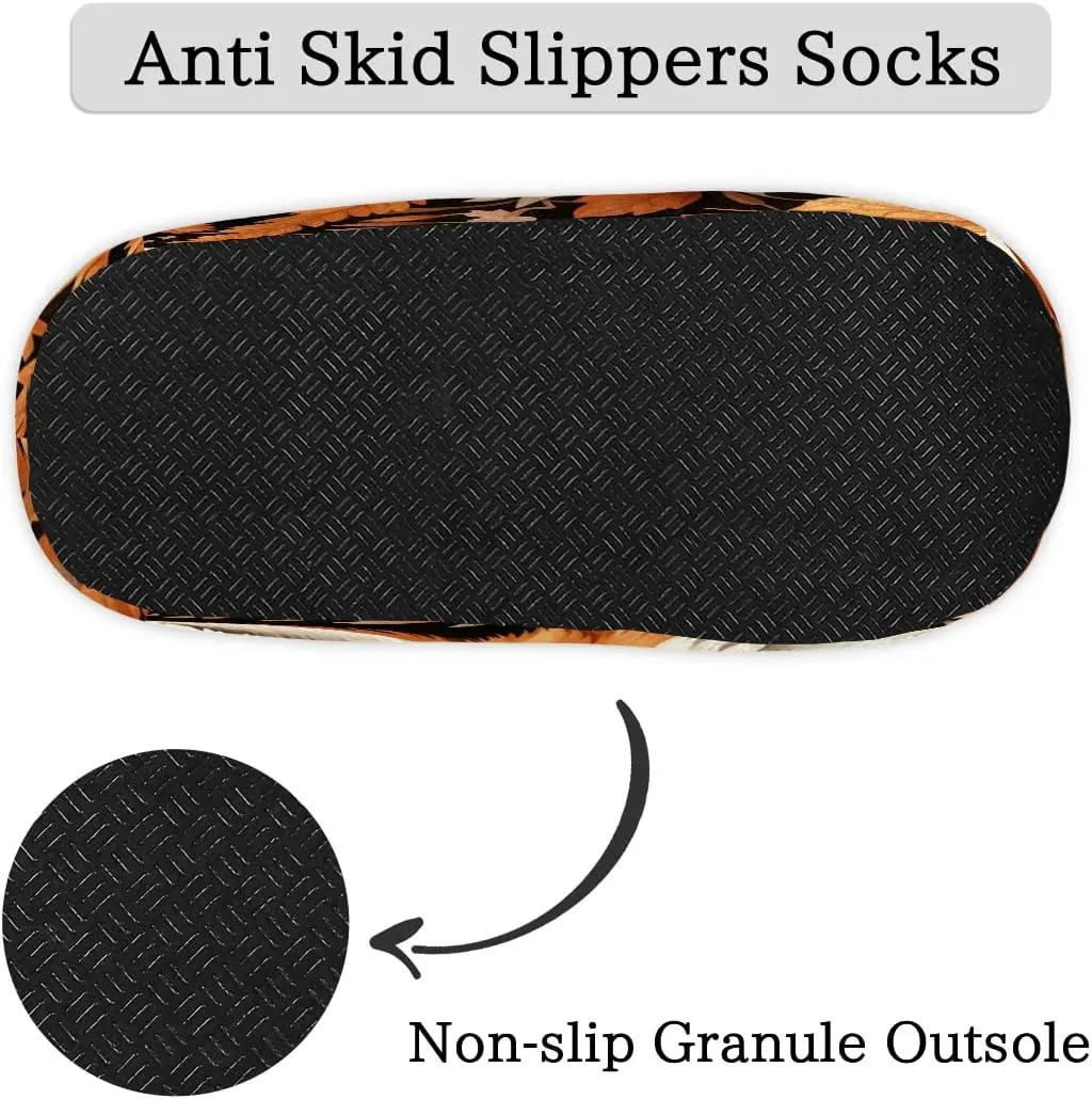 Women's Closed Back House Slippers Soft Cozy Indoor Winter Bedroom Shoes Fuzzy Fleece Warm Home Slippers with Anti-Slip Rubber Sole
