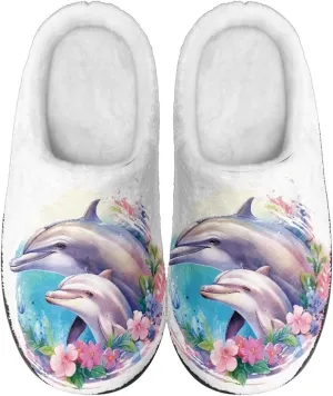 Women's Cotton Slipper Warm Cozy Fuzzy Furry Winter Slipper Non-Slip Plush House Slipper for Women US 3-13