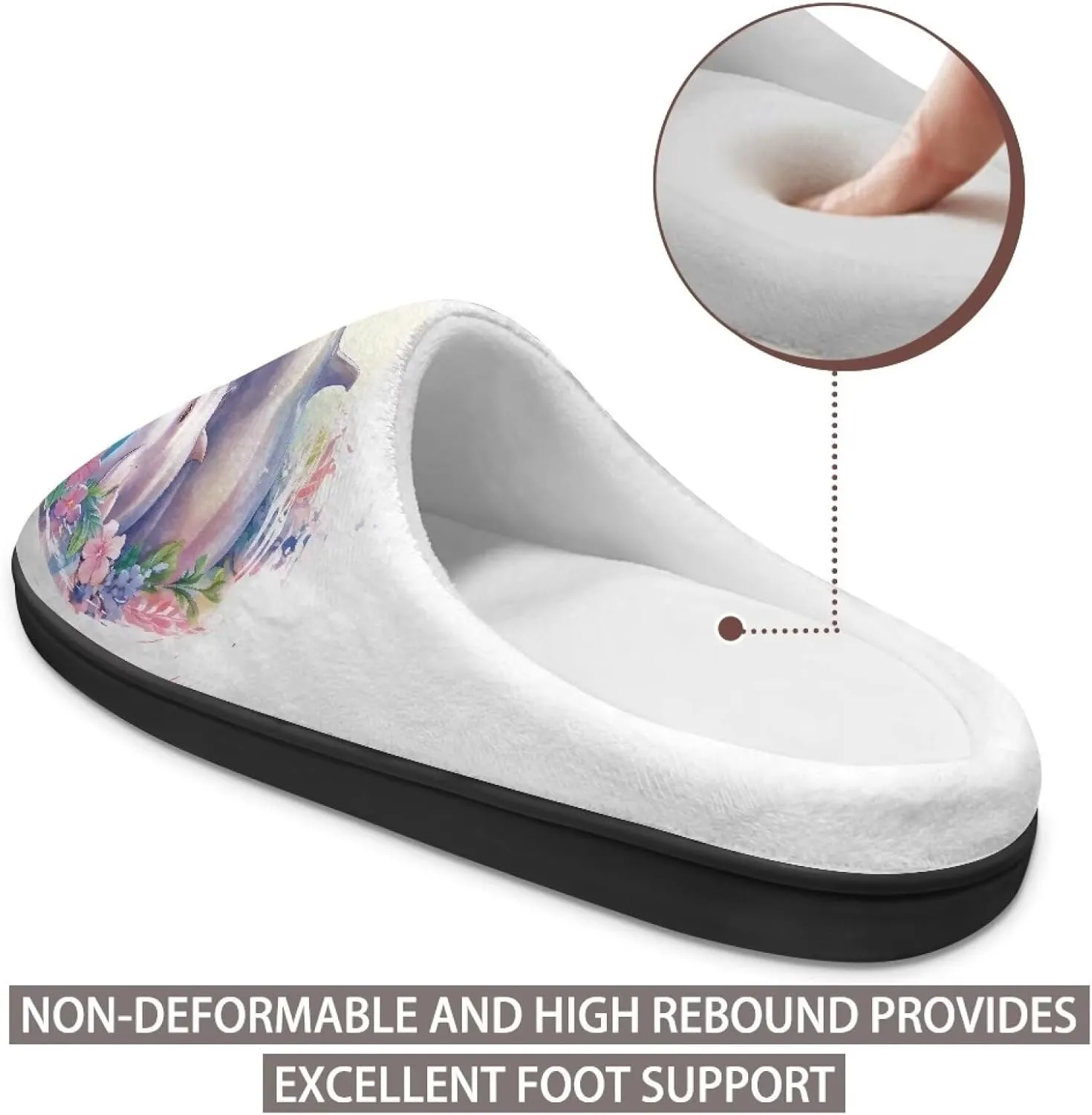 Women's Cotton Slipper Warm Cozy Fuzzy Furry Winter Slipper Non-Slip Plush House Slipper for Women US 3-13