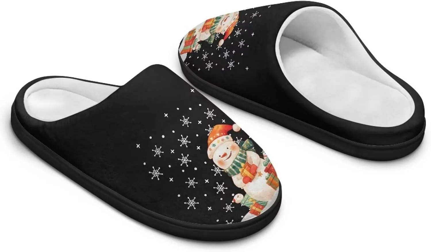Women's Cotton Slipper Winter Warm Cozy Furry Fuzzy Home Slipper Non-Slip Outdoor Bedroom Slipper for Girls US 3-13