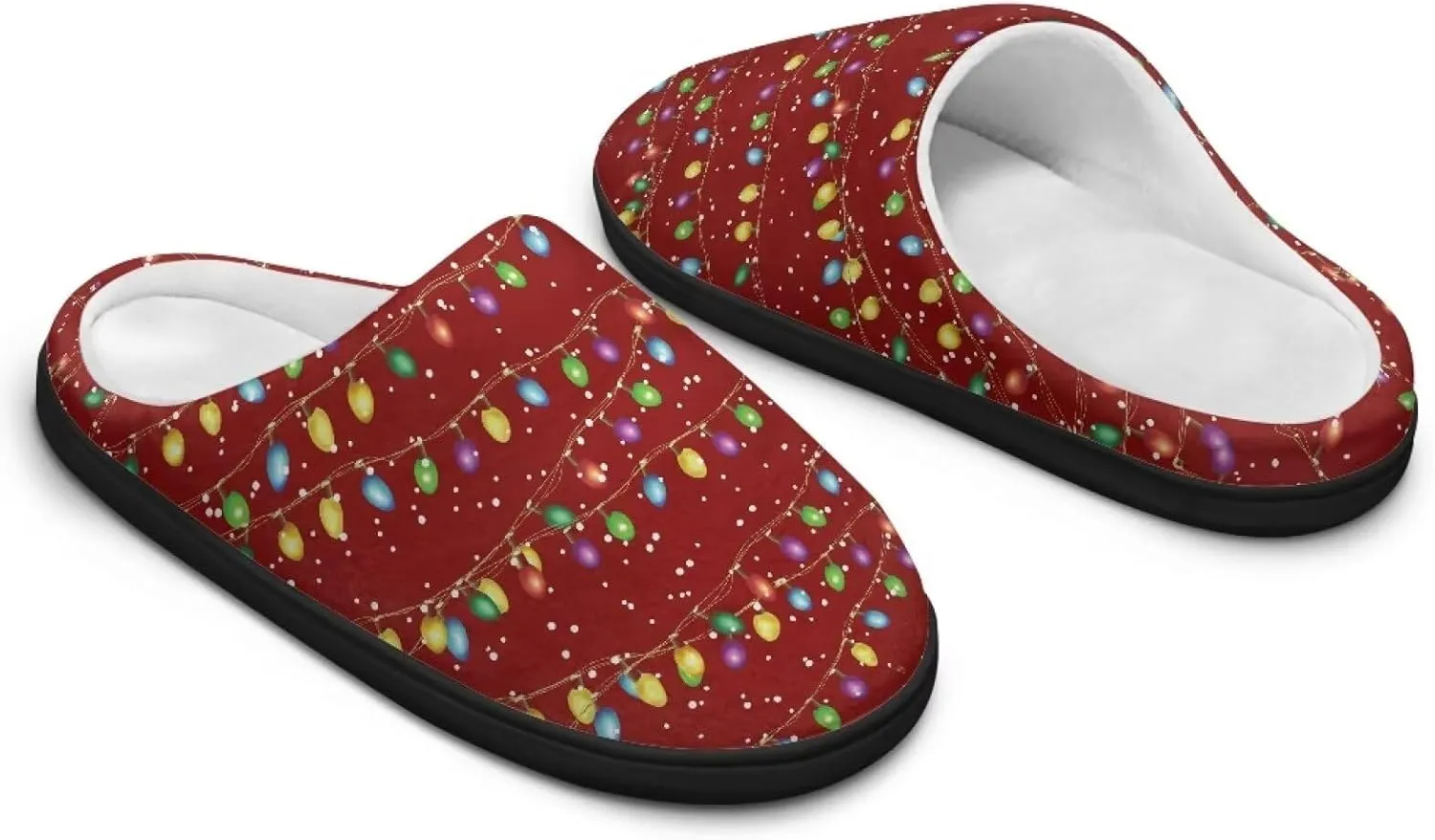 Women's Cotton Slipper Winter Warm Cozy Furry Fuzzy Home Slipper Non-Slip Outdoor Bedroom Slipper for Girls US 3-13