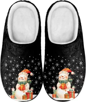 Women's Cotton Slipper Winter Warm Cozy Furry Fuzzy Home Slipper Non-Slip Outdoor Bedroom Slipper for Girls US 3-13