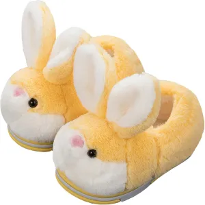Women's Cute Rabbit Animal Slippers - Novelty Cozy Fuzzy Soft Plush Winter Warm House Shoes Cotton Slippers