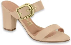 Women's Heeled Sandals with Buckle Strap,(4 COLORS) BLACK GOLD,OLIVE,BEIGE,BLACK