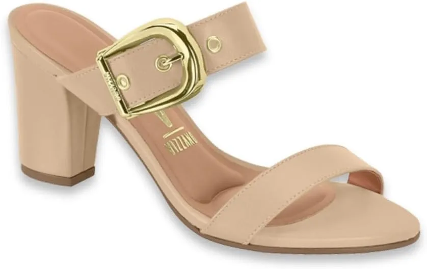 Women's Heeled Sandals with Buckle Strap,(4 COLORS) BLACK GOLD,OLIVE,BEIGE,BLACK