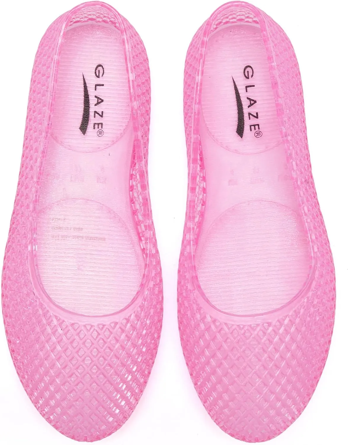 Women's Jelly Mesh Ballet Flats Clear Hollow Slip On Flat Sandals Casual Round Toe Balleria Flat Shoes
