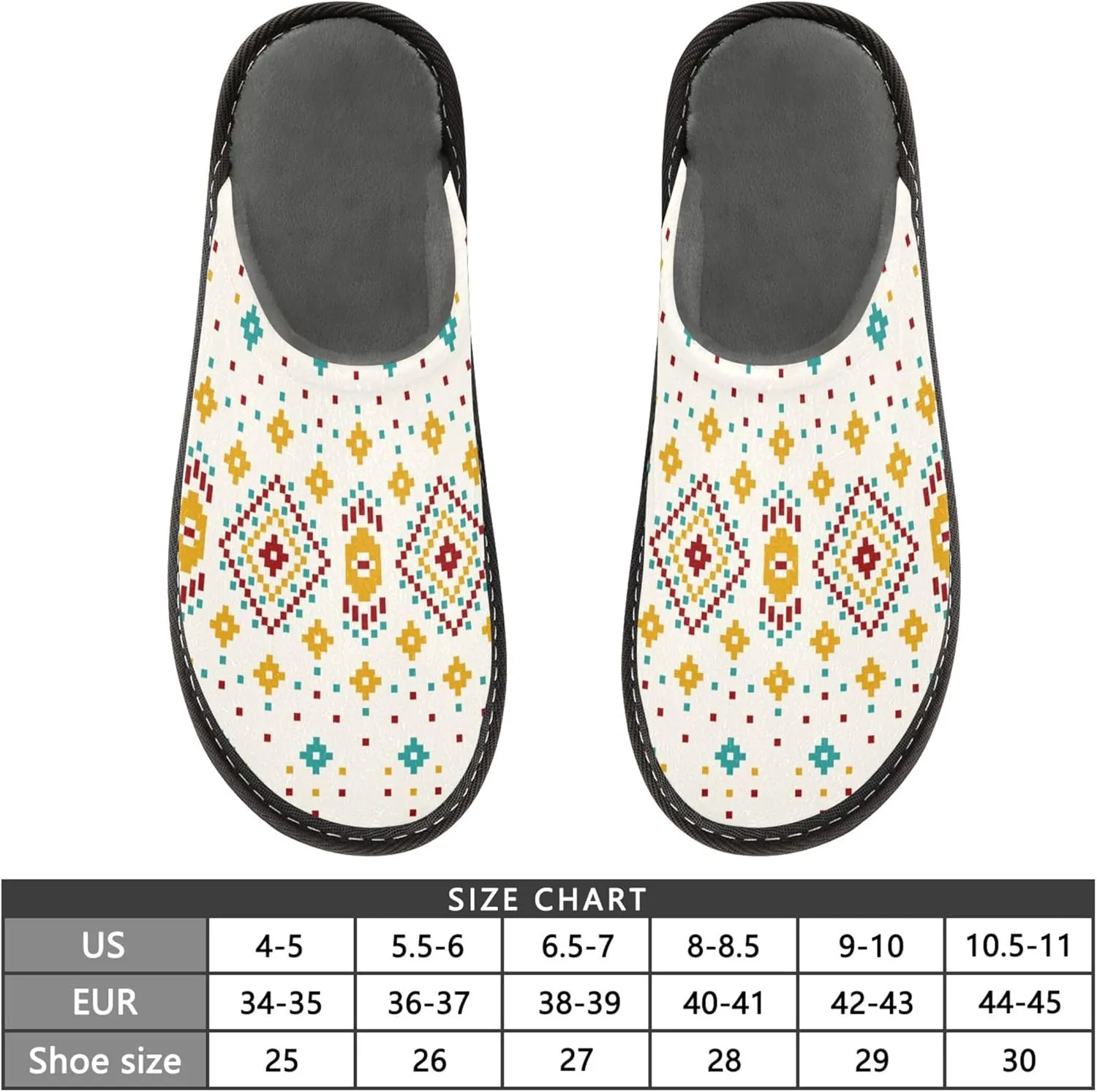 Womens Mens Fuzzy House Slippers Soft Warm Winter Shoes Anti-slip Memory Foam Indoor Outdoor Slippers