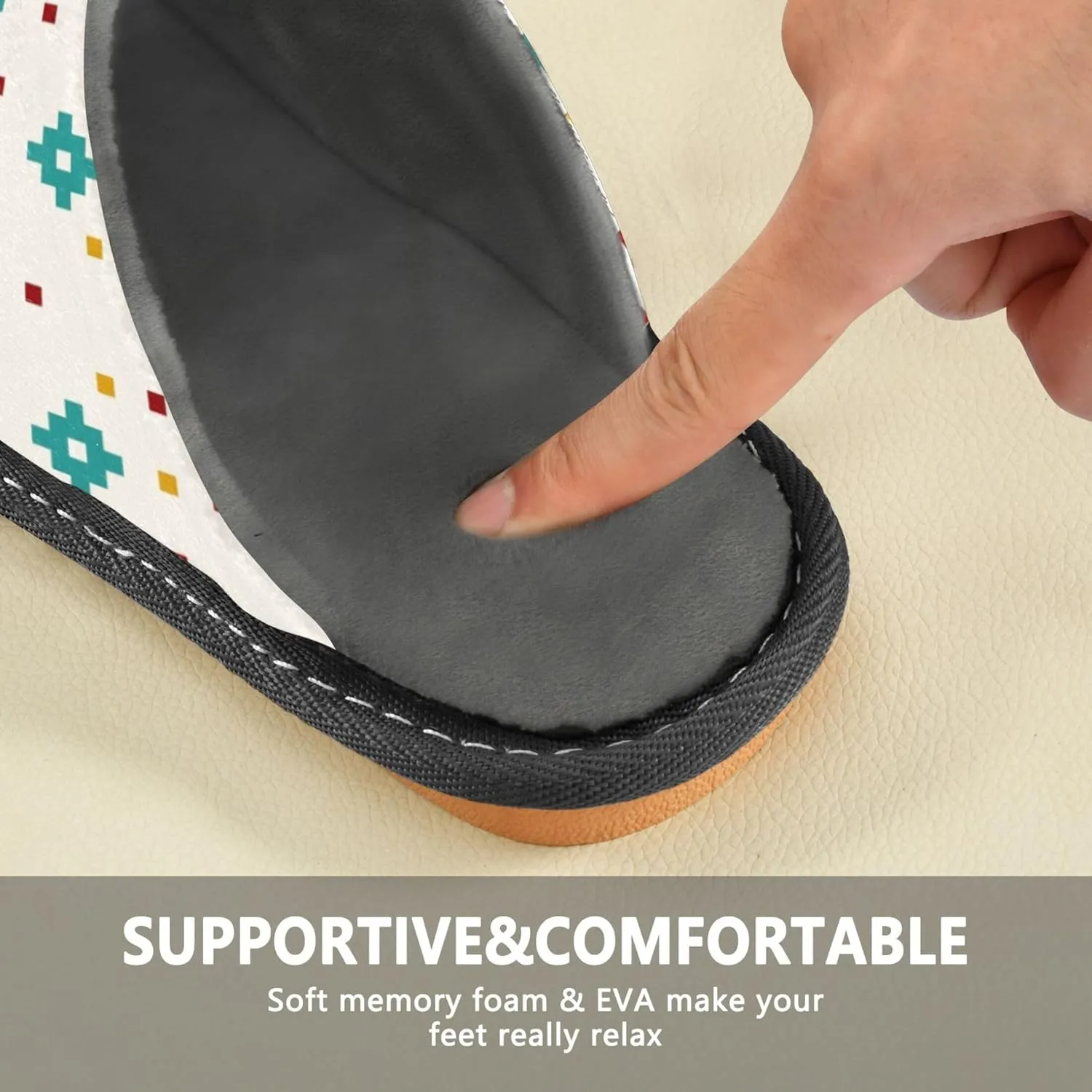 Womens Mens Fuzzy House Slippers Soft Warm Winter Shoes Anti-slip Memory Foam Indoor Outdoor Slippers