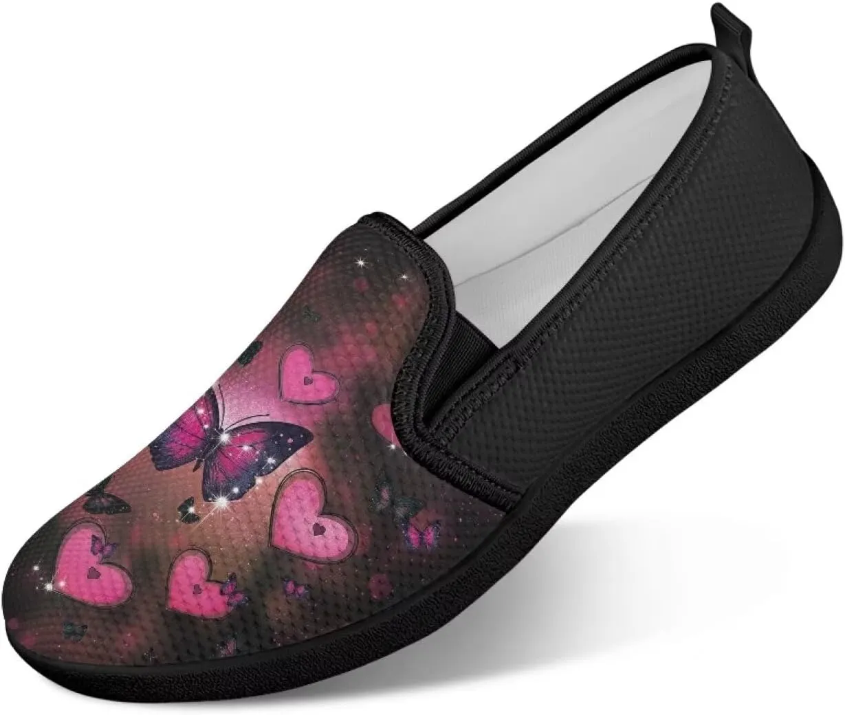 Womens Mesh Casual Flats Shoes Breathable Slip On Loafers Comfortable Walking Shoes Non Slip Work Travel Shoes US 6-11