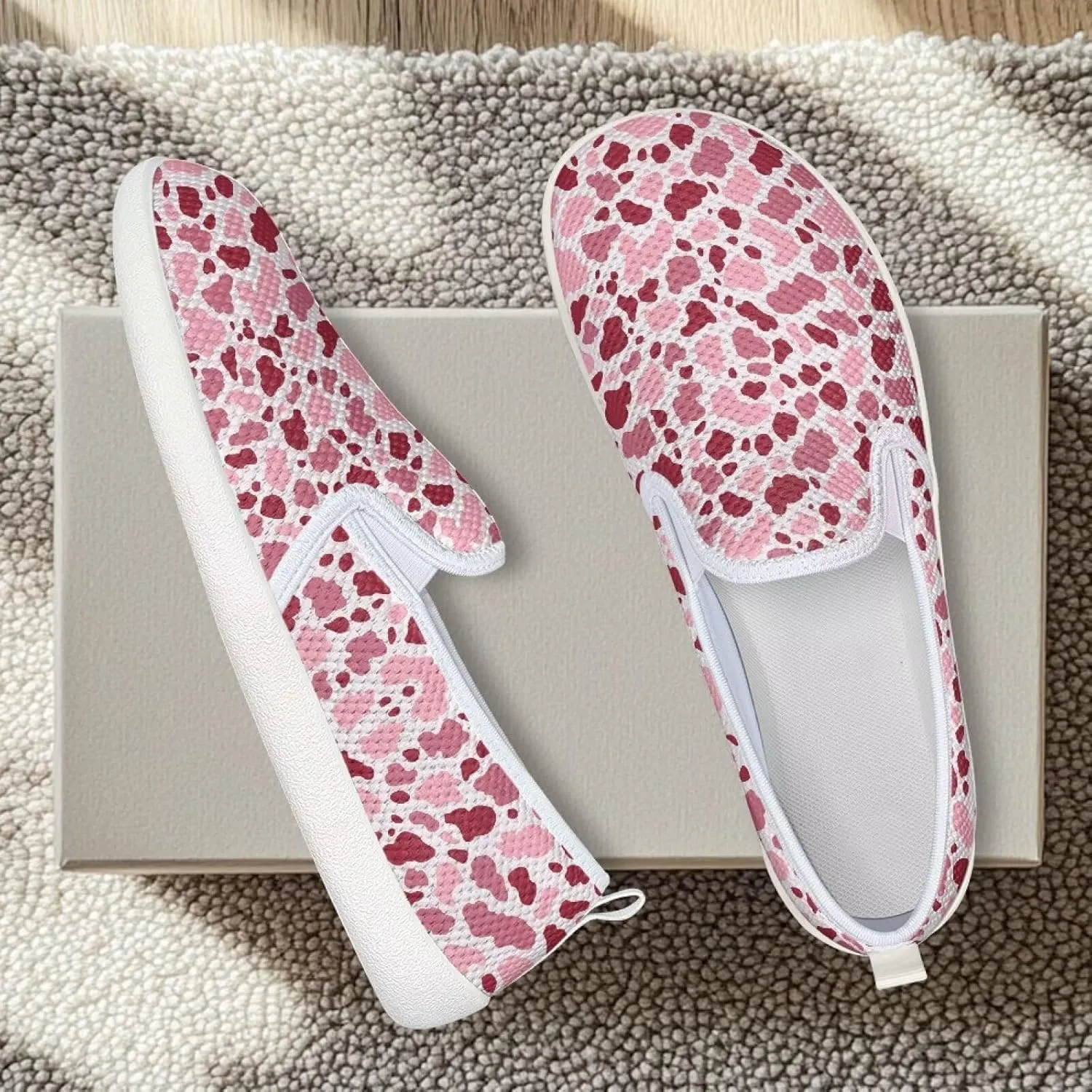 Women's Mesh Flats Shoes Breathable Slip On Casual Travel Walking Shoes Comfortable Non Slip Work Driving Flat Shoes US 6-11
