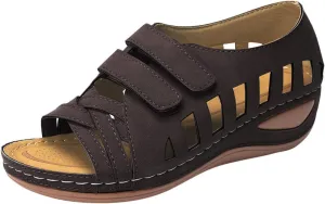 Womens Recovery Sandals Orthopedic with Arch Support Comfortable Walking Shoes Adjustable Thick Cushion Summer Beach Casual Outdoor Plantar Fasciitis Relief