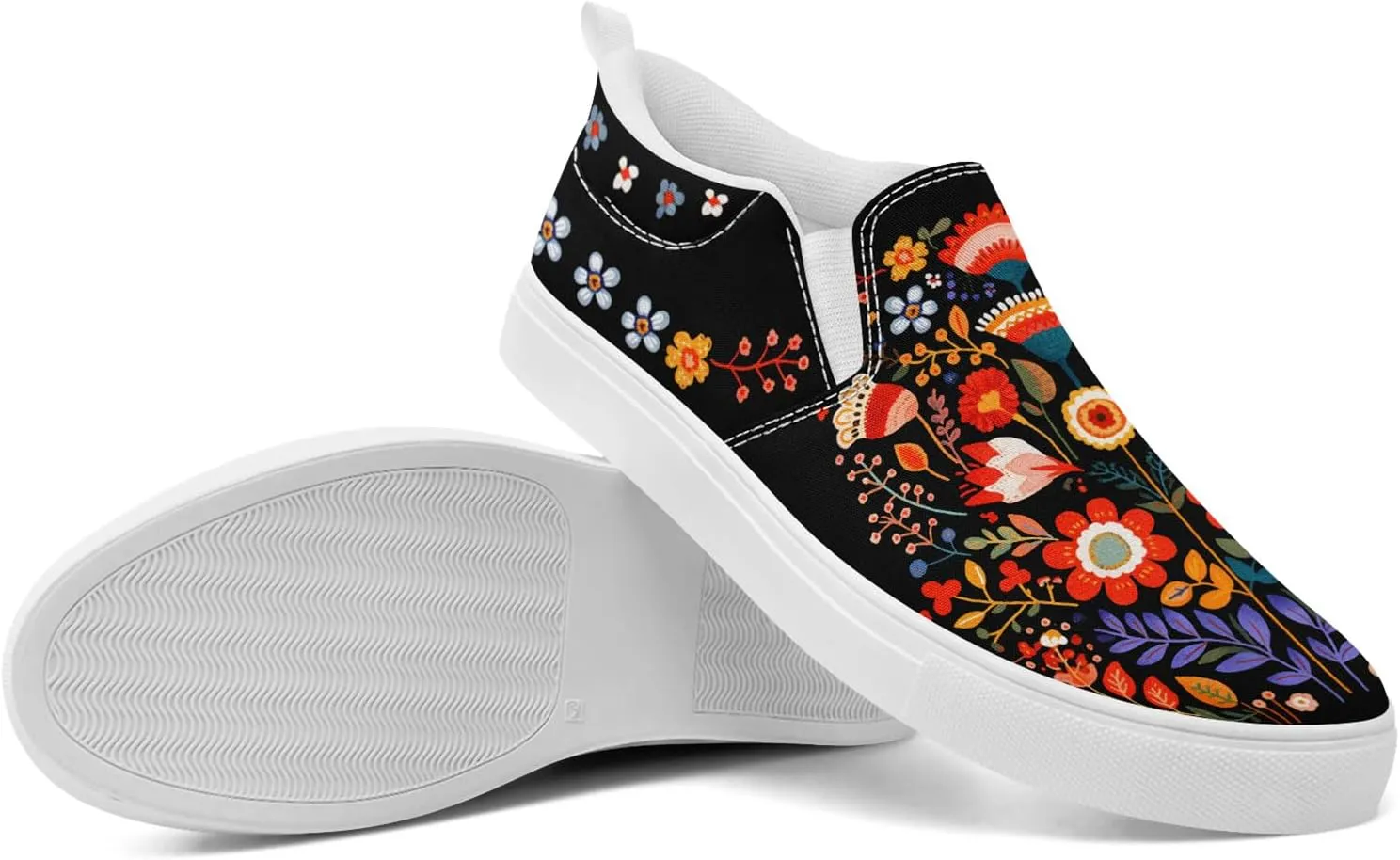 Women's Slip on Sneaker Low Top Canvas Loafers Comfortable Non Slip Casual Shoes