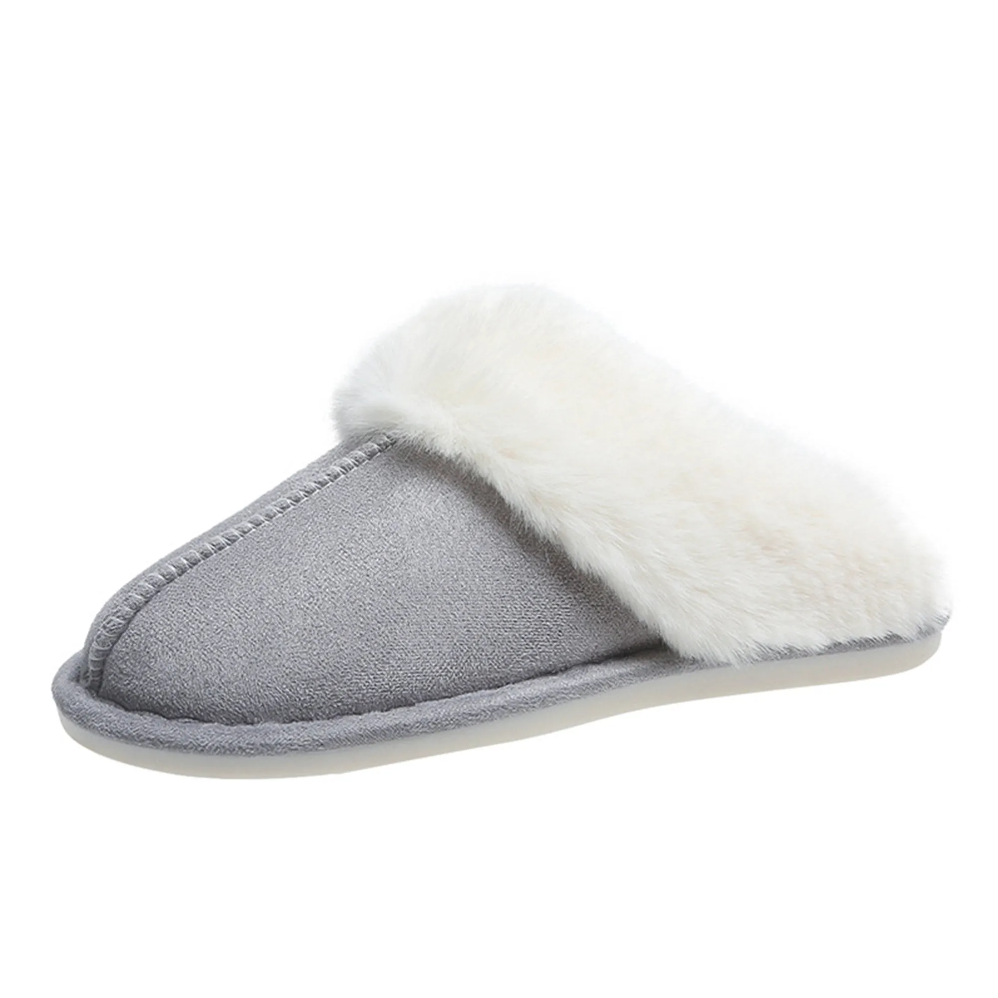 Womens Slipper Memory Foam Fluffy Soft Warm Slip On House Slippers 22S25