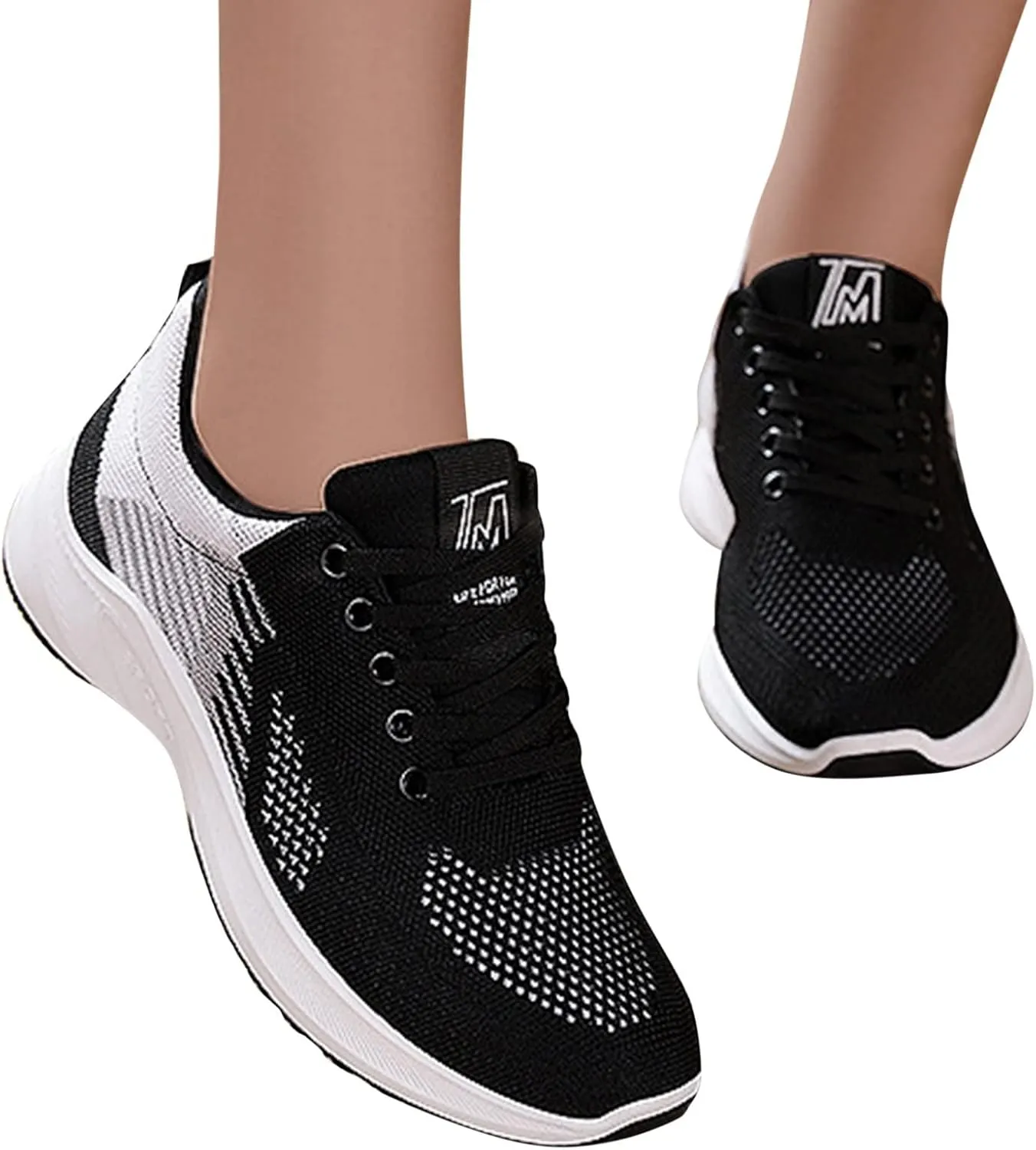 Womens Sneakers Air Cushion Running Shoes Lightweight Tennis Walking Shoes Mesh Breathable Gym Work Comfortable Athletic Sneakers