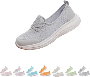 Women's Soft Sole Mesh Comfort Orthopedic Shoes, Slip-On Flat Walking Shoes, Arch Support Walking Shoes, Lightweight Casual Shoe