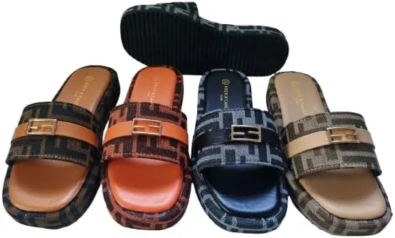 Women'S Thick Soled Slippers, Casual And Comfortable, With Fabric Edging, Summer Slippers