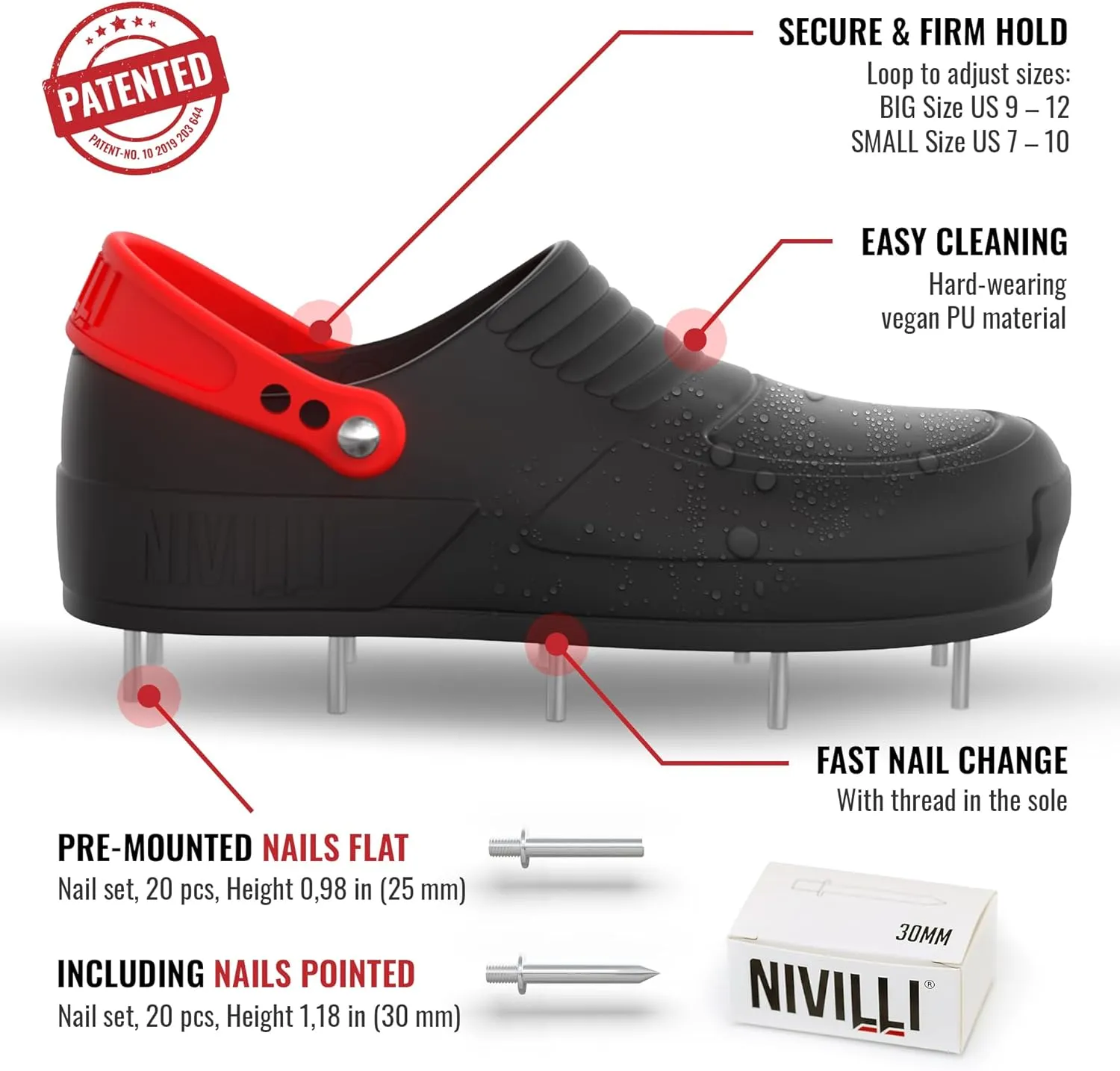 Work - Spiked Shoes for Epoxy Floor Coating Nailshoe Clog for Safe Walking on All self Floor Leveling compounds as Well Epoxy Topcoats Concrete Resin