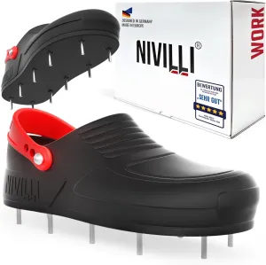 Work - Spiked Shoes for Epoxy Floor Coating Nailshoe Clog for Safe Walking on All self Floor Leveling compounds as Well Epoxy Topcoats Concrete Resin