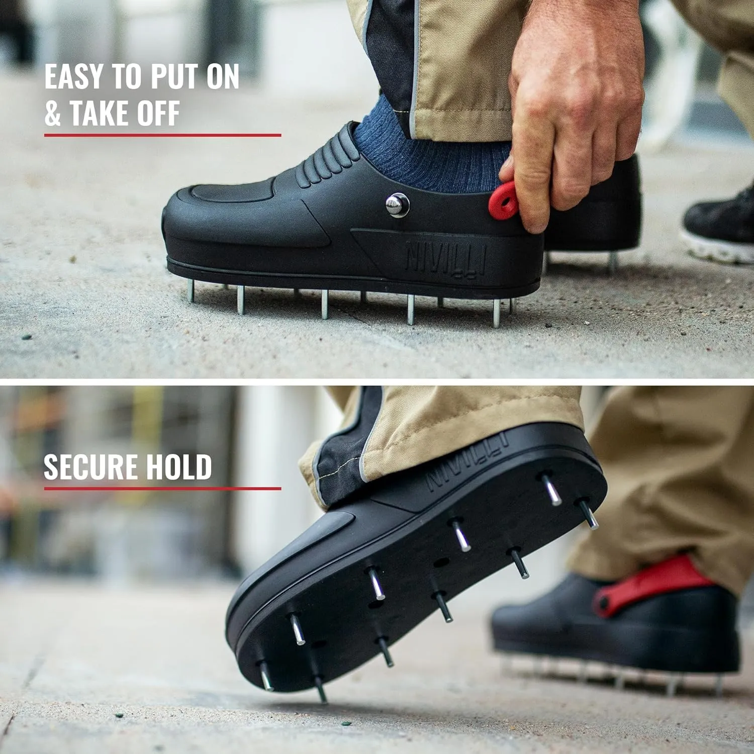 Work - Spiked Shoes for Epoxy Floor Coating Nailshoe Clog for Safe Walking on All self Floor Leveling compounds as Well Epoxy Topcoats Concrete Resin